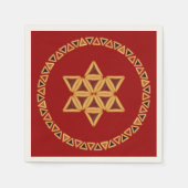 Serviette En Papier Hamentashen Star de David Papier Napkins (Devant)