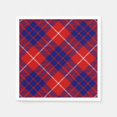 Serviette En Papier Hamilton tartan rouge bleu violet plaid (Devant)