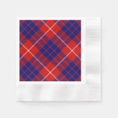 Serviette En Papier Hamilton tartan rouge bleu violet plaid (Devant)