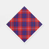 Serviette En Papier Hamilton tartan rouge bleu violet plaid (Coin)