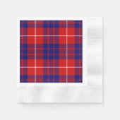 Serviette En Papier Hamilton tartan rouge bleu violet plaid (Devant)