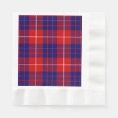 Serviette En Papier Hamilton tartan rouge bleu violet plaid (Devant)