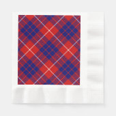 Serviette En Papier Hamilton tartan rouge bleu violet plaid (Devant)