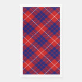 Serviette En Papier Hamilton tartan rouge bleu violet plaid (Devant)