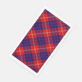 Serviette En Papier Hamilton tartan rouge bleu violet plaid (Coin)