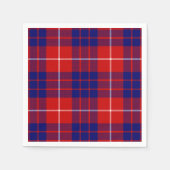 Serviette En Papier Hamilton tartan rouge bleu violet plaid (Devant)