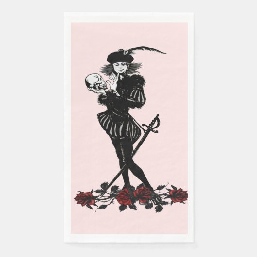 Serviette En Papier Hamlet rose (Devant)
