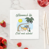 Serviette En Papier Hammock Life Chill Mode Activé Drôle Cartoon (En situation)