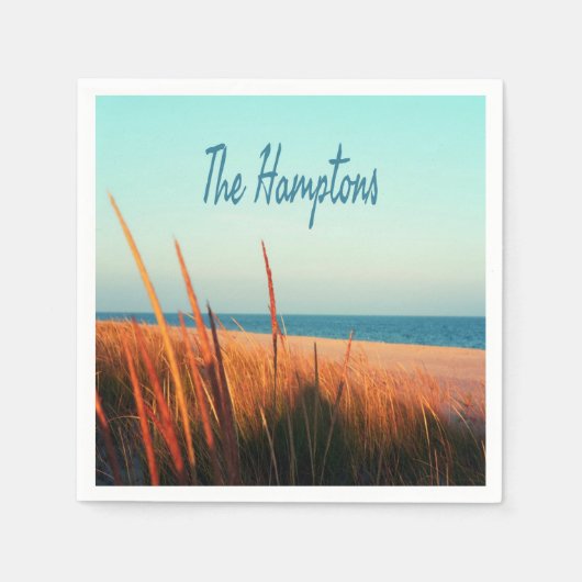 Serviette En Papier Hamptons Beach Long Island New York (Devant)