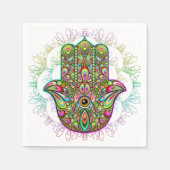Serviette En Papier Hamsa Fatma Main Psychedelic Art (Devant)