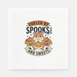 Serviette En Papier Hamster d'Halloween alimenté par les fantômes Drôl