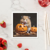 Serviette En Papier Hamster Halloween (En situation)