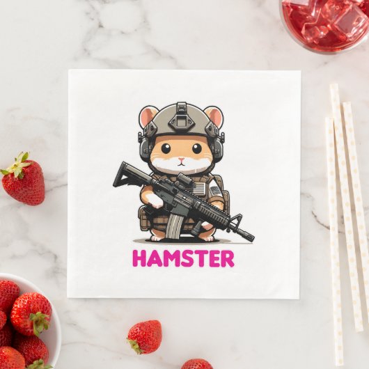 Serviette En Papier Hamster tactique (En situation)