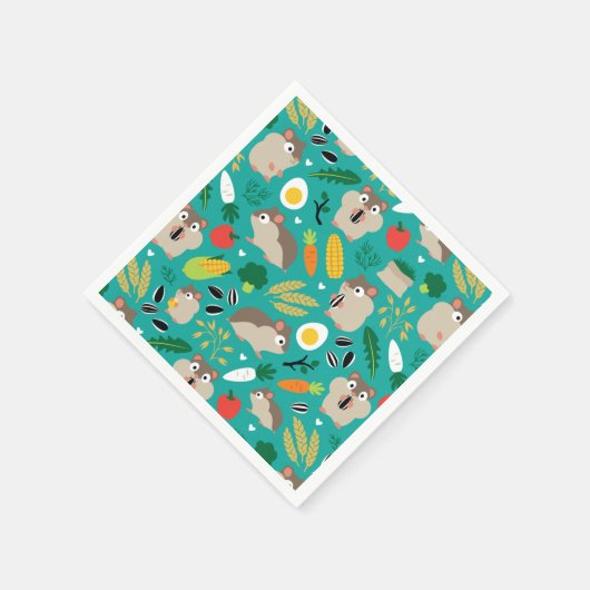 Serviette En Papier Hamsters Et Leurs Traitements (Coin)