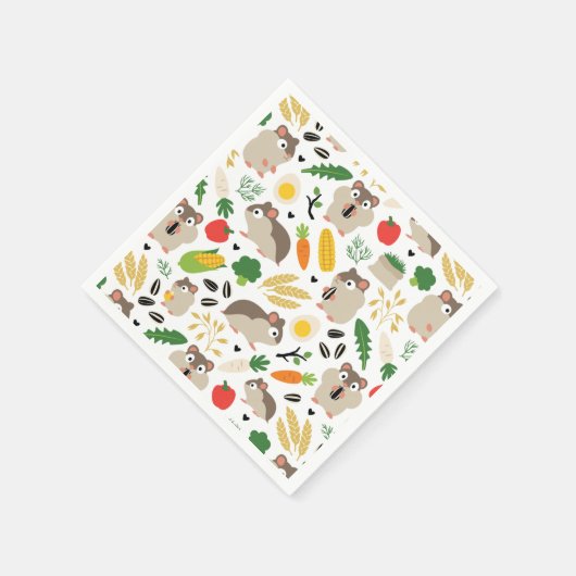 Serviette En Papier Hamsters Et Leurs Traitements (Coin)