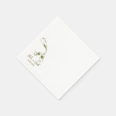 Serviette En Papier Hand Drawn Champagne Tower Glass Wedding Napkins (Coin)