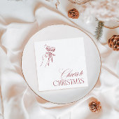 Serviette En Papier Hand Drawn "Cheers to Christmas" Holiday Party