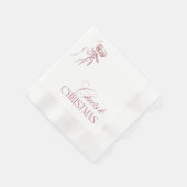Serviette En Papier Hand Drawn "Cheers to Christmas" Holiday Party (Coin)
