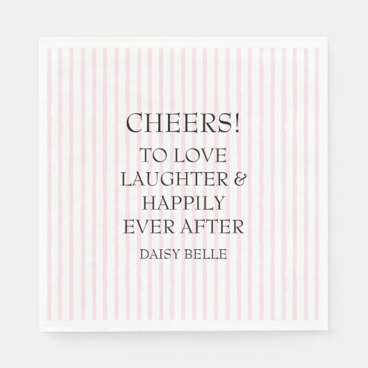 Serviette En Papier Hand Drawn Doodle Bridal Shower Pink (Devant)