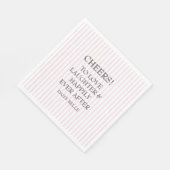 Serviette En Papier Hand Drawn Doodle Bridal Shower Pink (Coin)