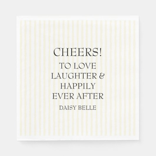 Serviette En Papier Hand Drawn Doodle Bridal Shower Yellow (Devant)