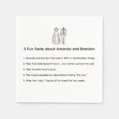 Serviette En Papier Hand Drawn Fun Facts Wedding Dress Tux (Devant)