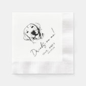 Serviette En Papier Hand Drawn labrador retrieve Drinks on me Cocktail (Devant)