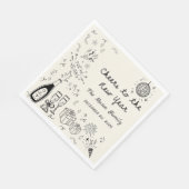 Serviette En Papier Hand Drawn New Year's Eve Party Napkins  (Coin)