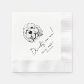 Serviette En Papier Hand Drawn Poodle Drinks on me Cocktail (Devant)