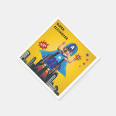 Serviette En Papier Handicap Volant Superhero Fun Anniversaire (Coin)