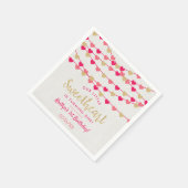 Serviette En Papier Hanging Love Hearts Petit Amoureux Anniversaire (Coin)