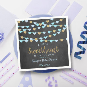 Serviette En Papier Hanging Love Hearts Petit Baby shower amoureux