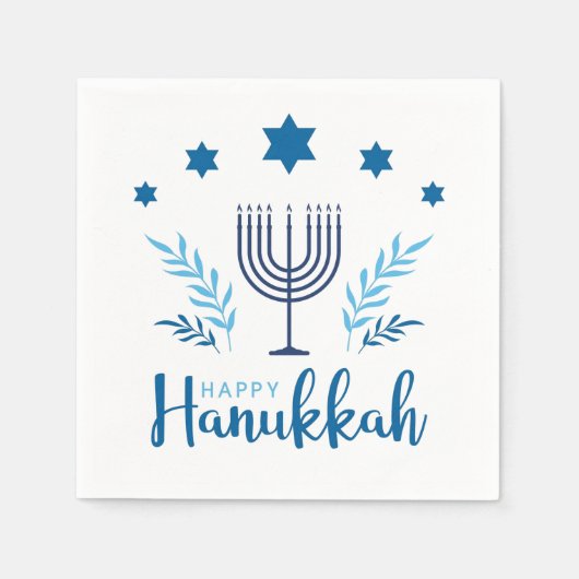 Serviette En Papier Hannukah menorah (Devant)