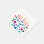 Serviette En Papier Hannukah menorah (Coin)