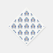 Serviette En Papier Hanoukka Dancing Dreidels et Jelly Doughnut (Coin)