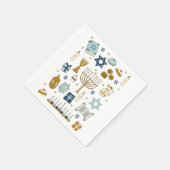 Serviette En Papier Hanoukka Doodles mignon papier illustré Napkin (Coin)