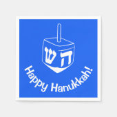 Serviette En Papier Hanoukka Dreidel Bleu blanc 4Debby (Devant)