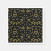 Serviette En Papier Hanoukka Gold Dreidels (Devant)