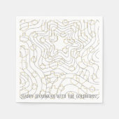 Serviette En Papier Hanoukka Gold N Silver Dreidels (Devant)