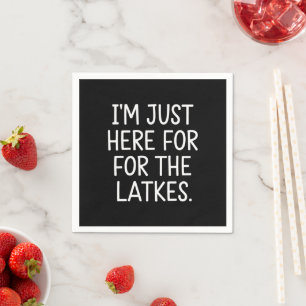 Serviette En Papier Hanoukka Je suis juste ici pour les Latkes juifs