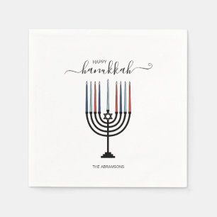 Serviette En Papier Hanoukka Menorah Livre de vacances Napkin