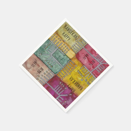 Serviette En Papier Hanoukka Menorahs (Coin)