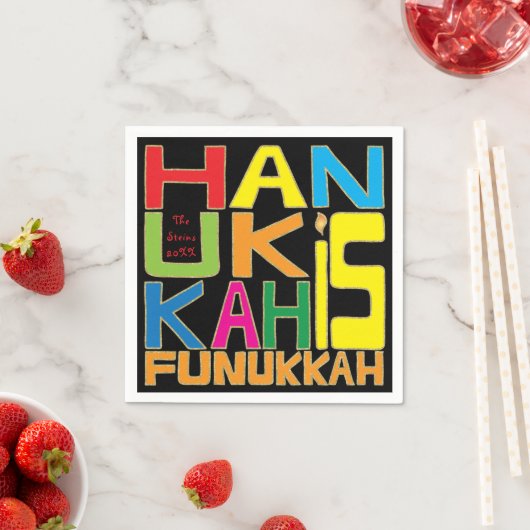 Serviette En Papier Hanoukka Napkin Personnaliser "Hanoukka Is Funukka (En situation)