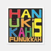Serviette En Papier Hanoukka Napkin Personnaliser "Hanoukka Is Funukka (Devant)