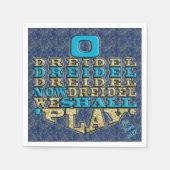 Serviette En Papier Hanoukka Napkins Personnaliser "Dreidel Play" (Devant)