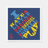 Serviette En Papier Hanoukka Napkins Personnaliser "Dreidel Spin" (Devant)