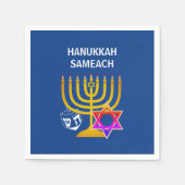 Serviette En Papier Hanoukka SAMEACH moderne (Devant)