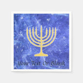 Serviette En Papier Hanoukka Snowstorm Menorah (Devant)