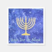 Serviette En Papier Hanoukka Snowstorm Menorah (Devant)
