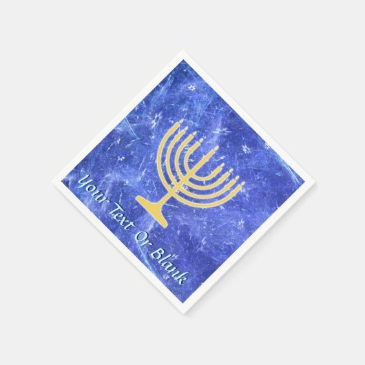 Serviette En Papier Hanoukka Snowstorm Menorah (Coin)